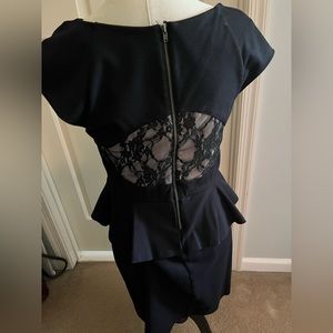 Express black peplum dress size 12